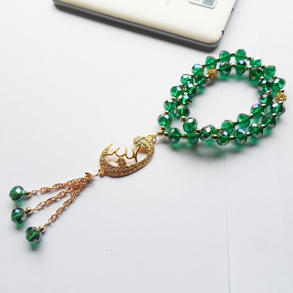 Crystal Charm Muslim Prayer Beads