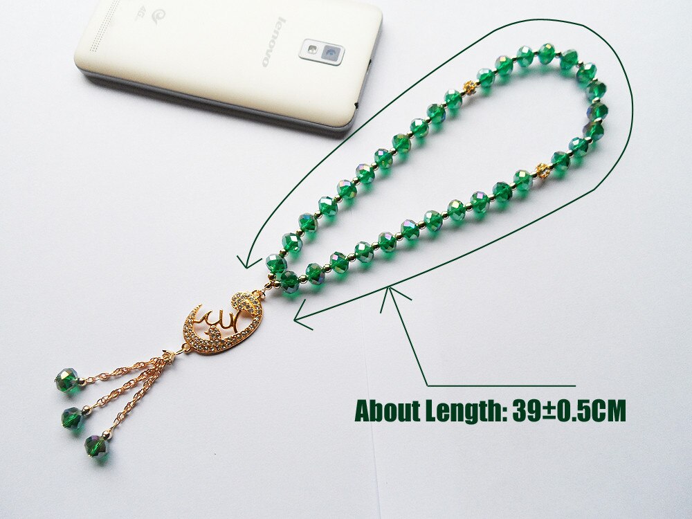 Crystal Charm Muslim Prayer Beads