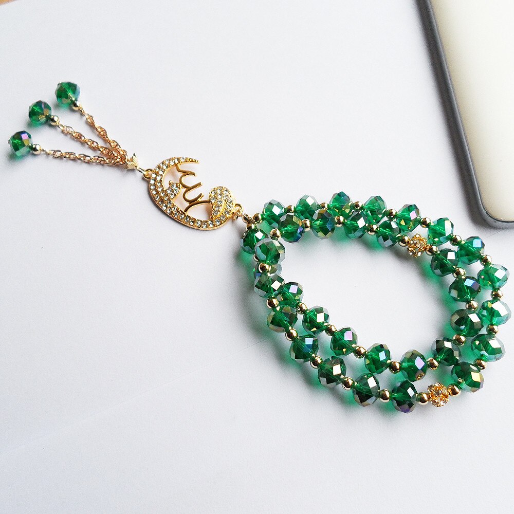 Crystal Charm Muslim Prayer Beads