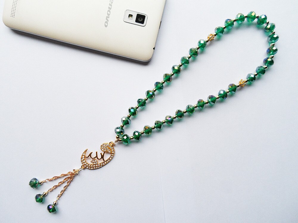 Crystal Charm Muslim Prayer Beads