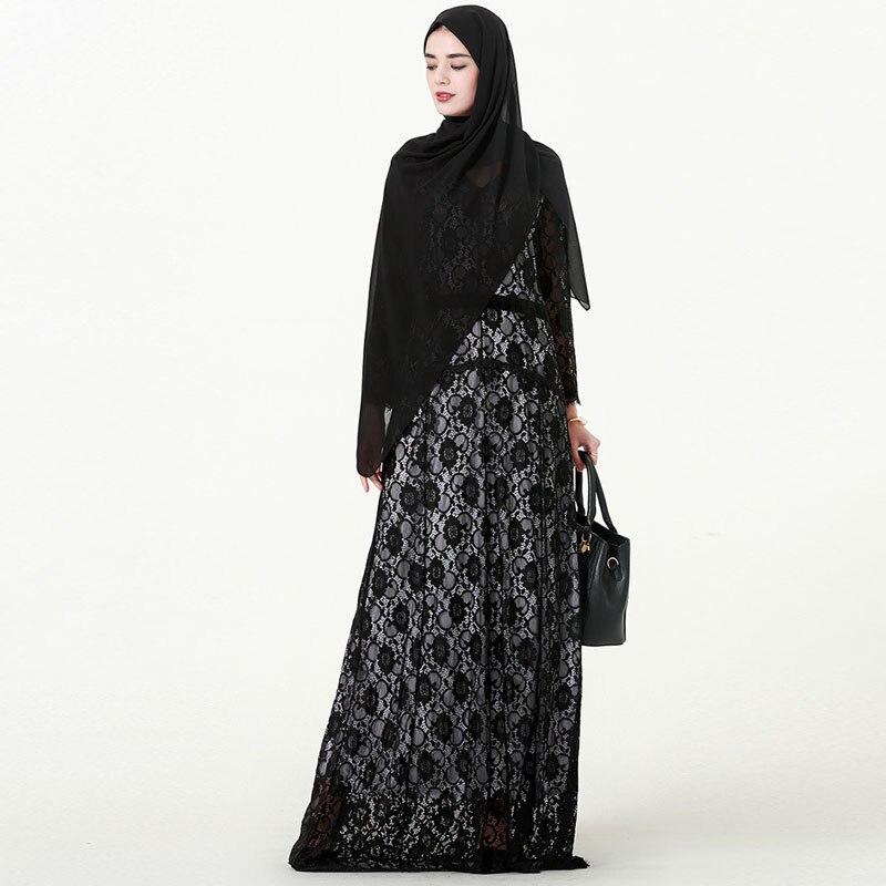 Lace Muslim Modest Dress