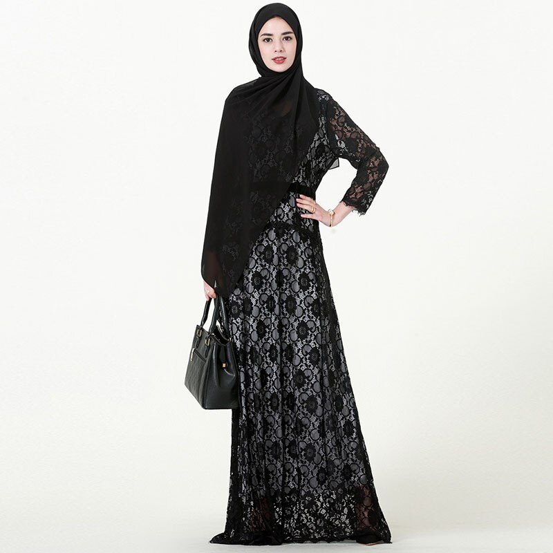 Lace Muslim Modest Dress