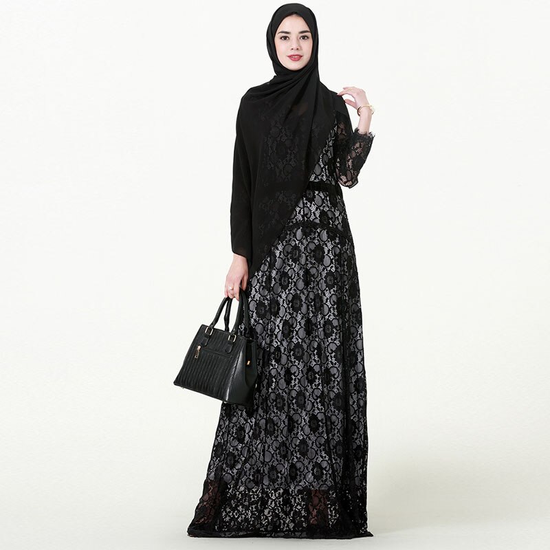 Lace Muslim Modest Dress