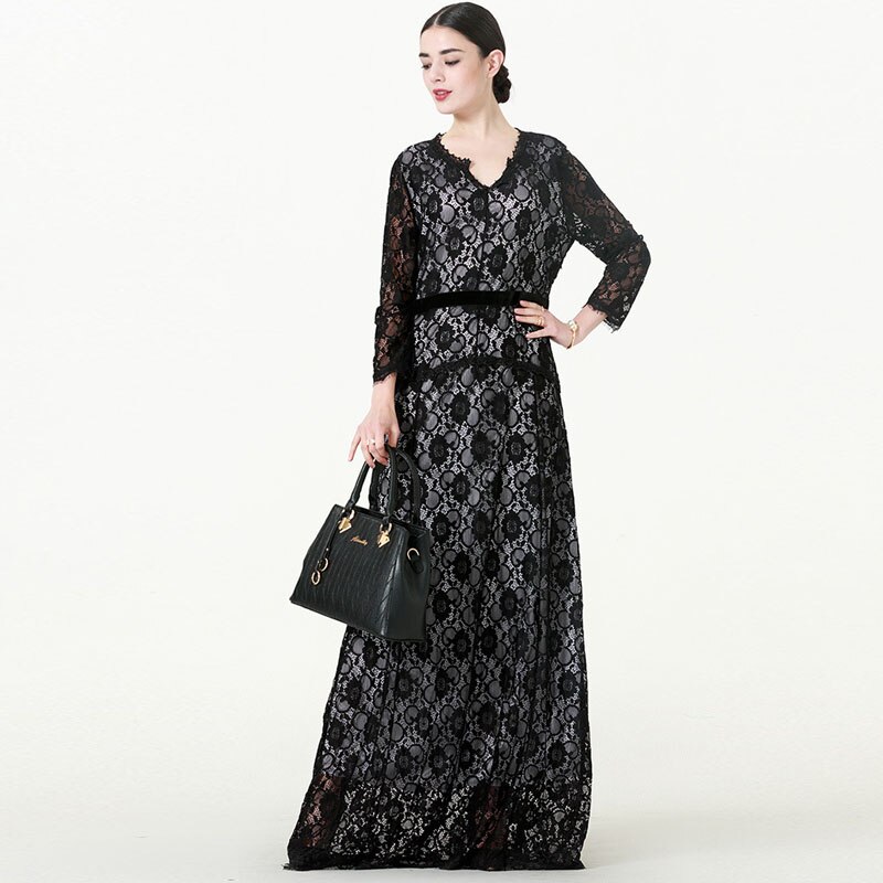 Lace Muslim Modest Dress